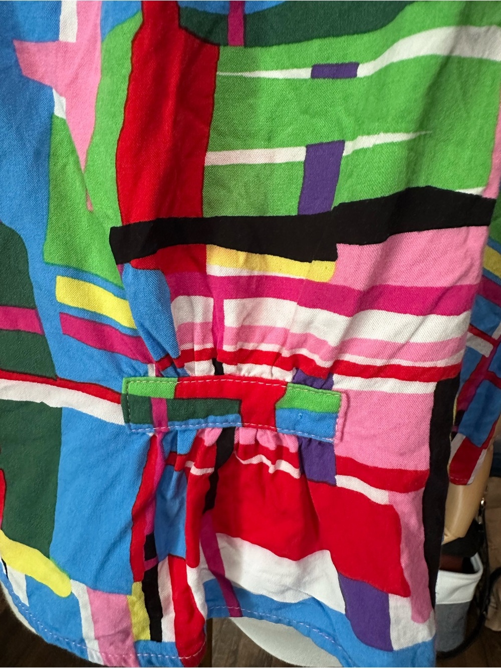 THML Multi-Color Abstract Summer Top - Picture 7 of 10